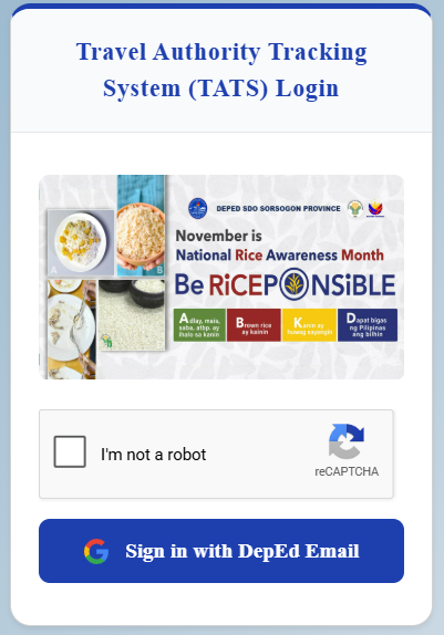 TATS— Travel Authority Tracking System screenshot