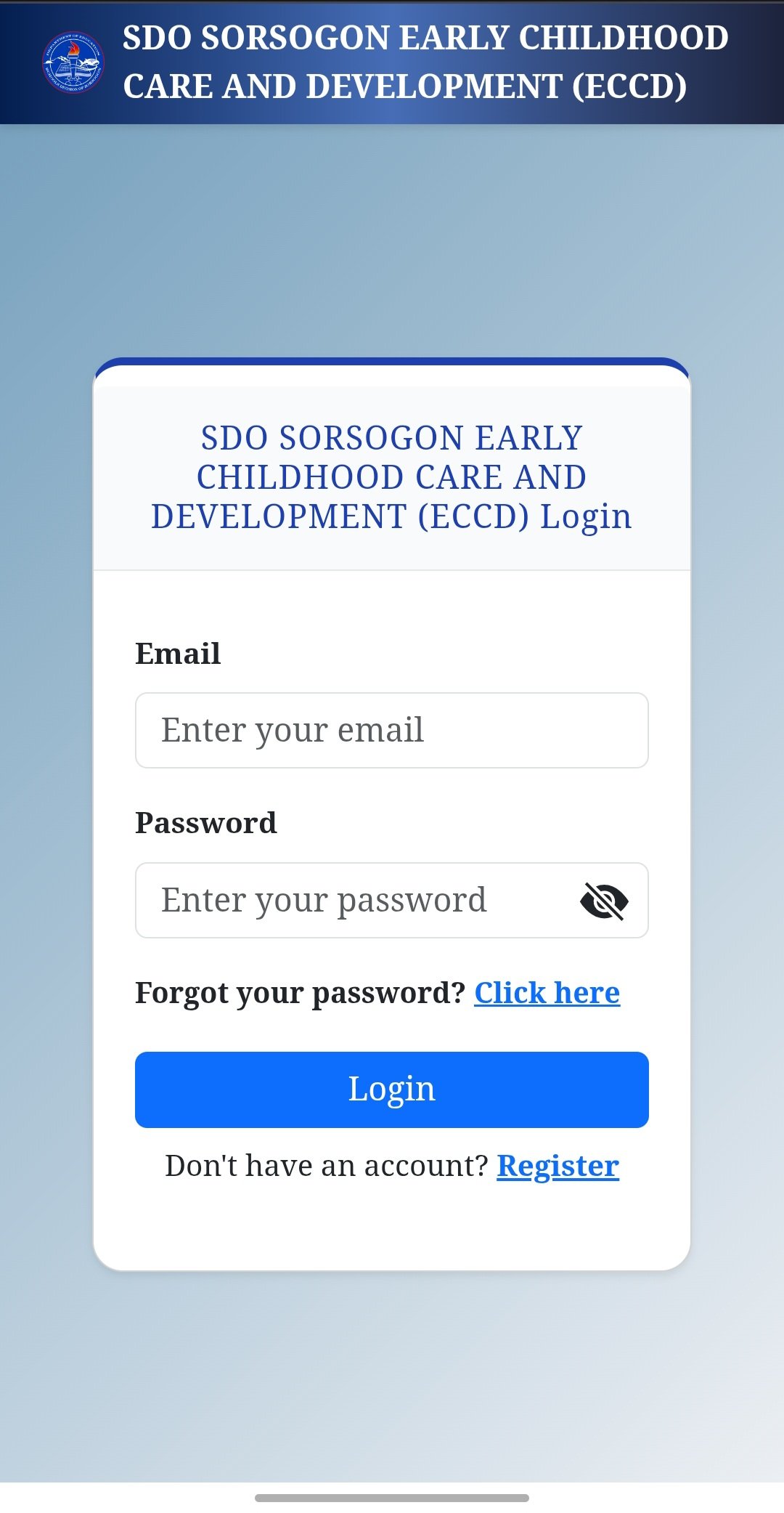 ECCD Dashboard-SDO Sorsogon Early Chlidhood Care and Development screenshot